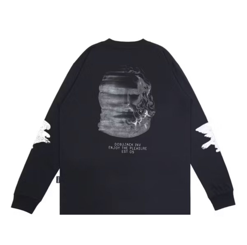 Tshirt Sketface Black Longsleeve